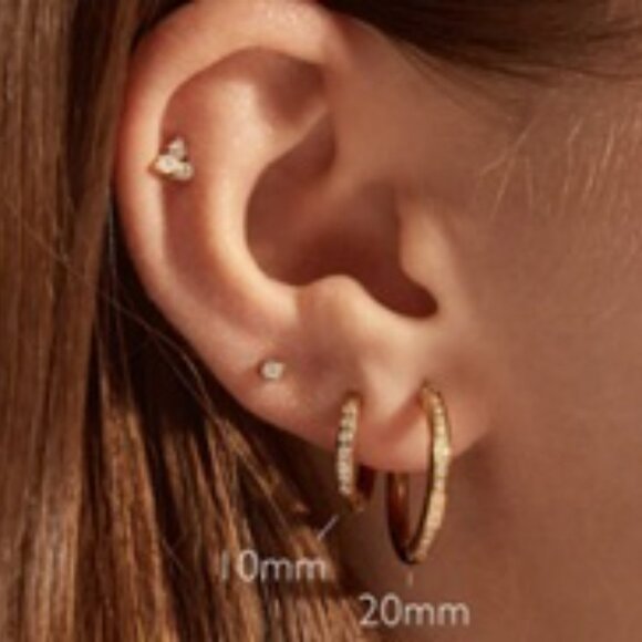 MIA - 10mm - Stacks Chic Huggie Earrings - Gold PVD Plating - NWT - Picture 2 of 2